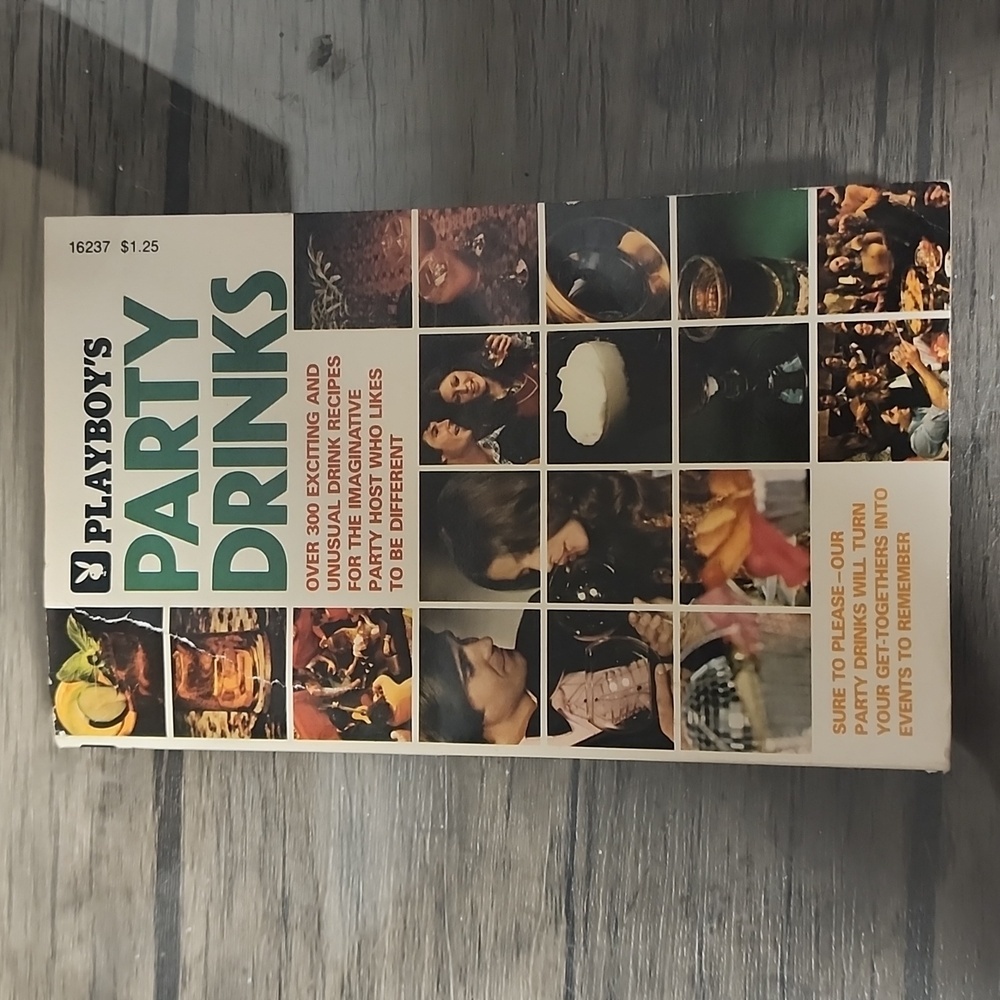 Playboy's Party Drinks over 300 Recipes, a few pages torn still in good shape